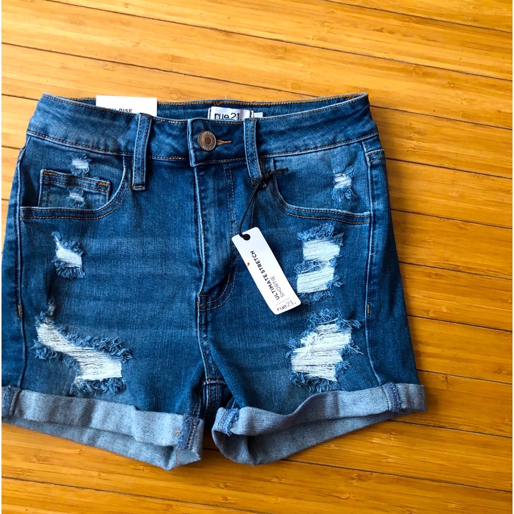 Rue21 High Rise Distressed Shorts Ultimate Stretch Shortie